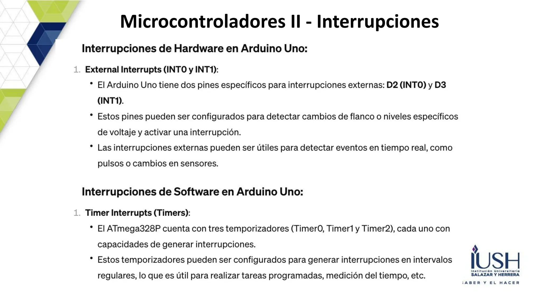 Microcontroladores II - Interrupciones
 