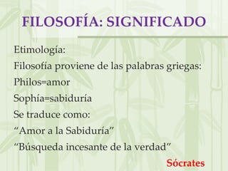 Clase 1 Significado Y Valor Filosofia | PPT