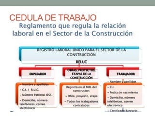 CEDULA DE TRABAJO
 