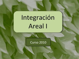 Curso 2010 Integración Areal I 