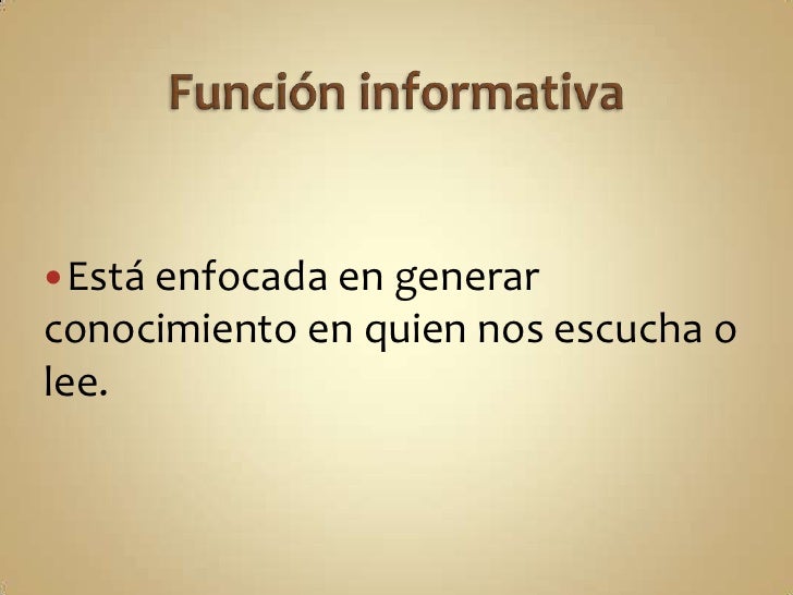 Funciones del lenguaje
