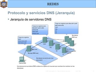 Protocolo y servicios DNS (Jerarquía) Jerarquía de servidores DNS 