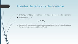 Fuentes de tensión y de corriente
 