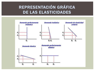 REPRESENTACIÓN GRÁFICA
 DE LAS ELASTICIDADES
 