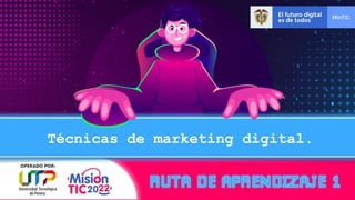 Técnicas de marketing digital.
 