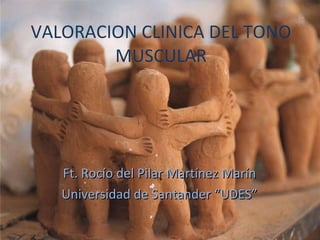 VALORACION CLINICA DEL TONO MUSCULAR Ft. Rocío del Pilar Martínez Marín Universidad de Santander “UDES” 