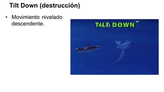 Tilt Down (destrucción)
• Movimiento nivelado
descendente.
 