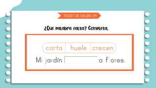 ¿Qué palabra falta? Completa.
 