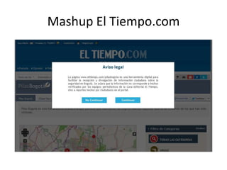 Mashup El Tiempo.com
 