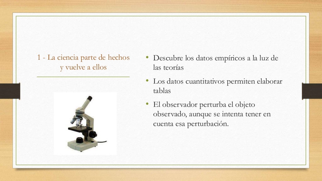 Características de las ciencias fácticas