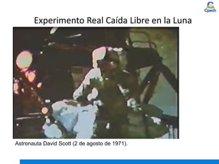 Experimento Real Caída Libre en la Luna
Astronauta David Scott (2 de agosto de 1971).
 