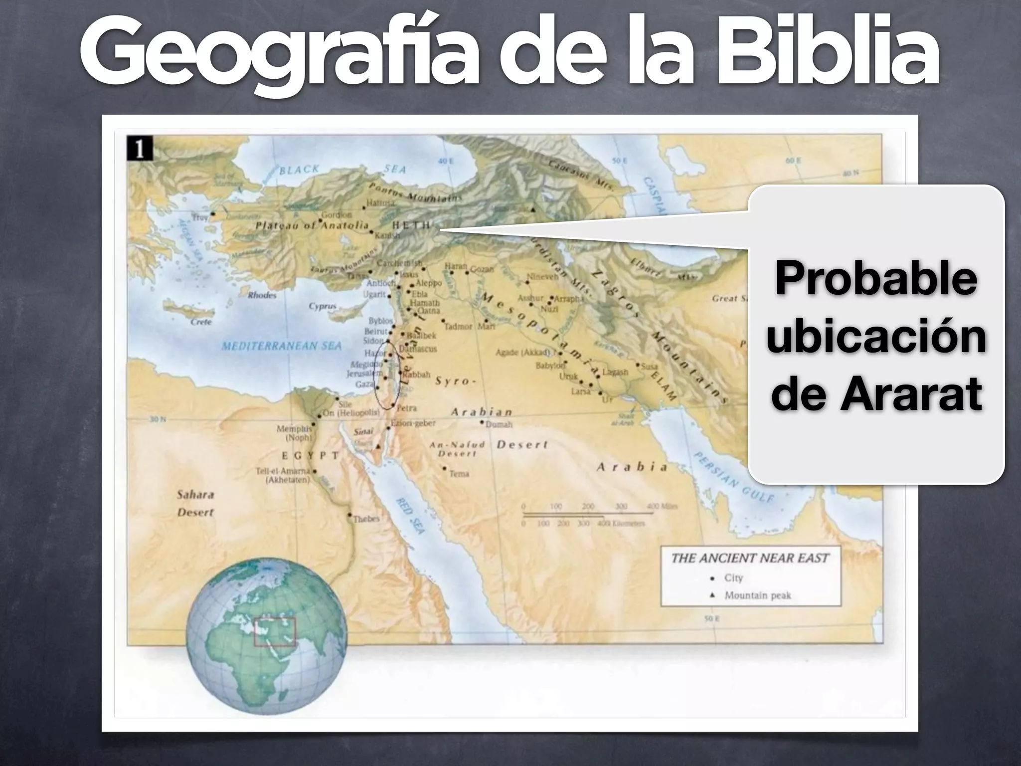 Geografía de la Biblia

                 Probable
                 ubicación
                 de Ararat
 