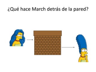 ¿Qué hace March detrás de la pared?
 