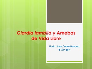 Giardia lamblia y Amebas 
de Vida Libre 
Licdo. Juan Carlos Navarro 
8-727-887 
 