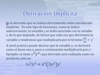 Derivación Implícita

 