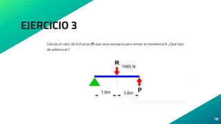 EJERCICIO 3
18
P
1985 N
1.6m 1.6m
 