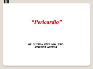 “Pericardio”
1
DR. GUZMAN MEZA INDALESIO
MEDICINA INTERNA
 