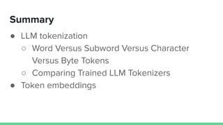 tokens_and_embeddings using Large Language Models | PDF