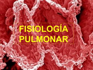 FISIOLOGÍA
PULMONAR
 