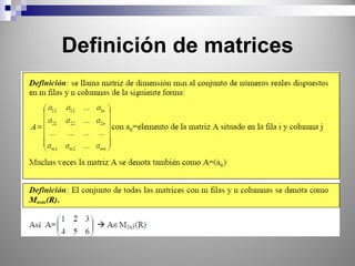 Definición de matrices