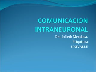 Dra. Julieth Mendoza. Psiquiatra UNIVALLE 