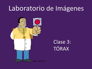 Laboratorio de Imágenes
Clase 3:
TÓRAX
 