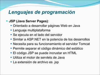 Lenguajes de programación ASP.NET : 