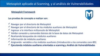 Metasploit Framework: Scanning and Vulnerability Analysis in ...