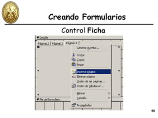 Creando Formularios Control  Ficha 