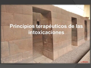 L. Esteves
Principios terapéuticos de las
intoxicaciones
 