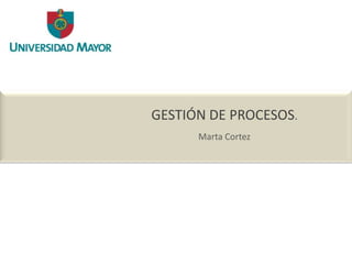 GESTIÓN DE PROCESOS.
Marta Cortez
 