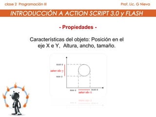 - Propiedades -

Características del objeto: Posición en el
   eje X e Y, Altura, ancho, tamaño.
 