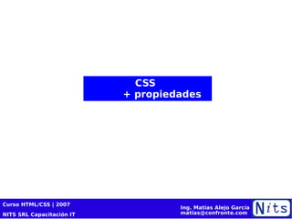 CSS  + propiedades 