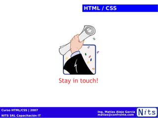 Stay in touch! HTML / CSS  