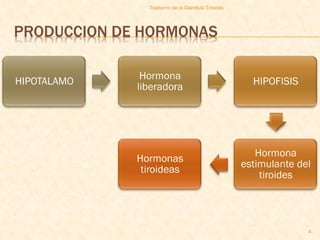 Trastorno de la Glandula Tiroides




PRODUCCION DE HORMONAS




                                                  4
 