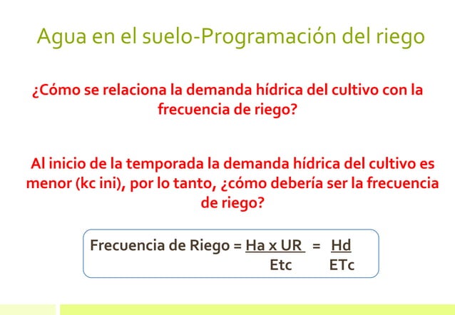Clase 4 contenido de agua en el suelo