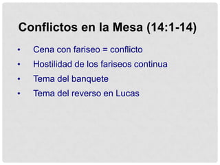 Pasaje sirve para mostrar el porque la persecución de los fariseos y escribasExhortaciones en tiempos de peligro (12:1-12)Cambio de tono en la narrativa a uno de persecución