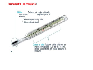 Termómetro de mercurio:
 