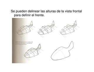 Se pueden delinear las alturas de la vista frontal
  para definir el frente.
 