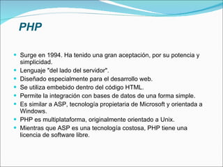 Arquitectura común de aplicaciones web Cliente Servidor 