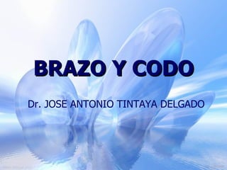 BRAZO Y CODO
Dr. JOSE ANTONIO TINTAYA DELGADO
 