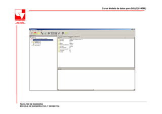 Curso Modelo de datos para SIG (720145M )




FACULTAD DE INGENIERÍA
ESCUELA DE INGENIERÍA CIVIL Y GEOMÁTICA
 