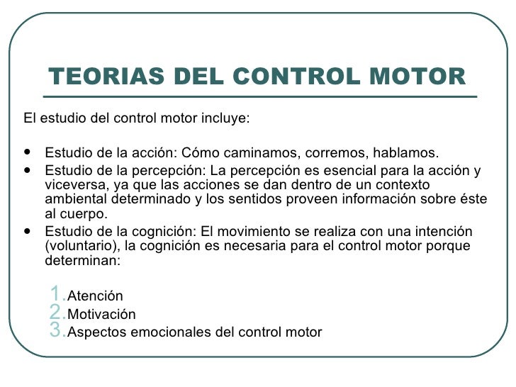 Clase 4 teorias del control motor