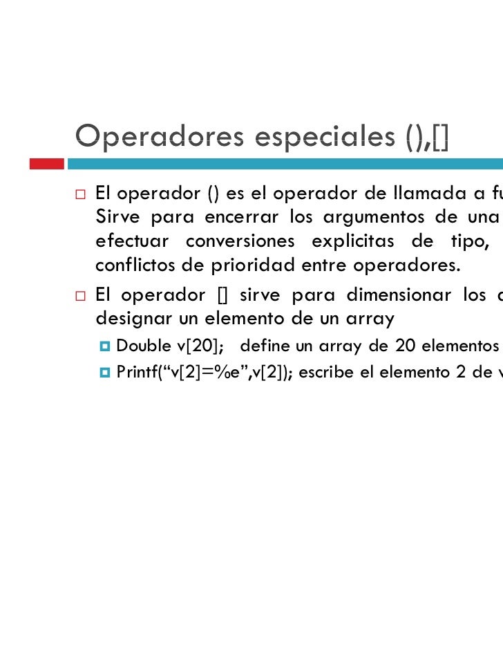 Operadores y Expresiones en C++