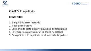 Introducción a la Economía: El Equilibrio de Mercado y Tipos de ...