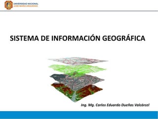 PERÚ NATURAL
SISTEMA DE INFORMACIÓN GEOGRÁFICA
Ing. Mg. Carlos Eduardo Dueñas Valcárcel
 