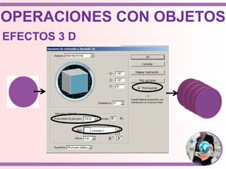 OPERACIONES CON OBJETOS
EFECTOS 3 D
 