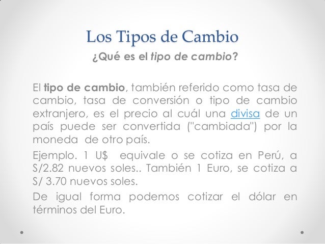 Clase 5 determinación del tipo de cambio