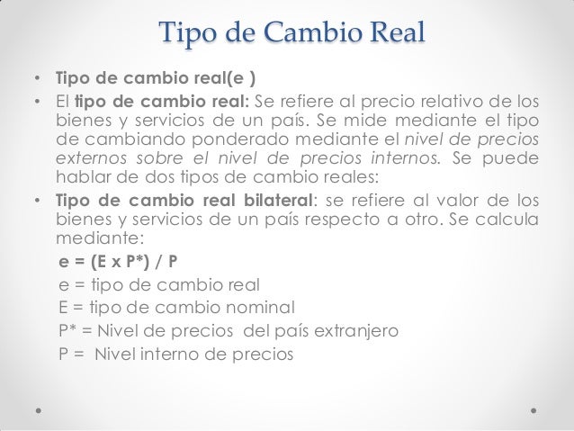 Clase 5 determinación del tipo de cambio