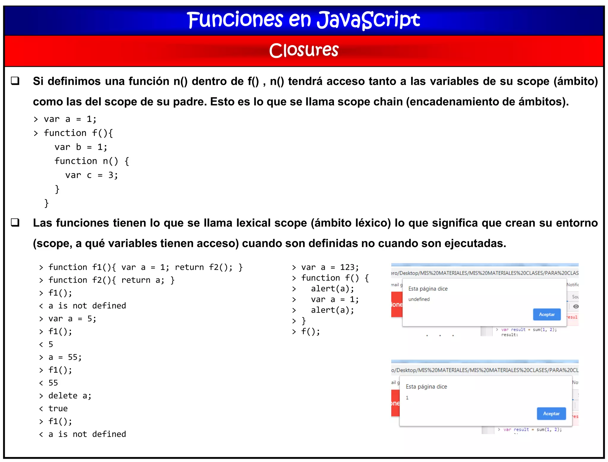 Clase 5 funciones en javaScript | PPT
